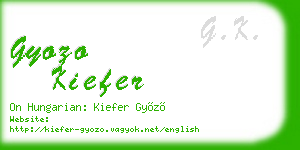 gyozo kiefer business card