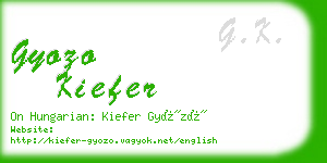 gyozo kiefer business card